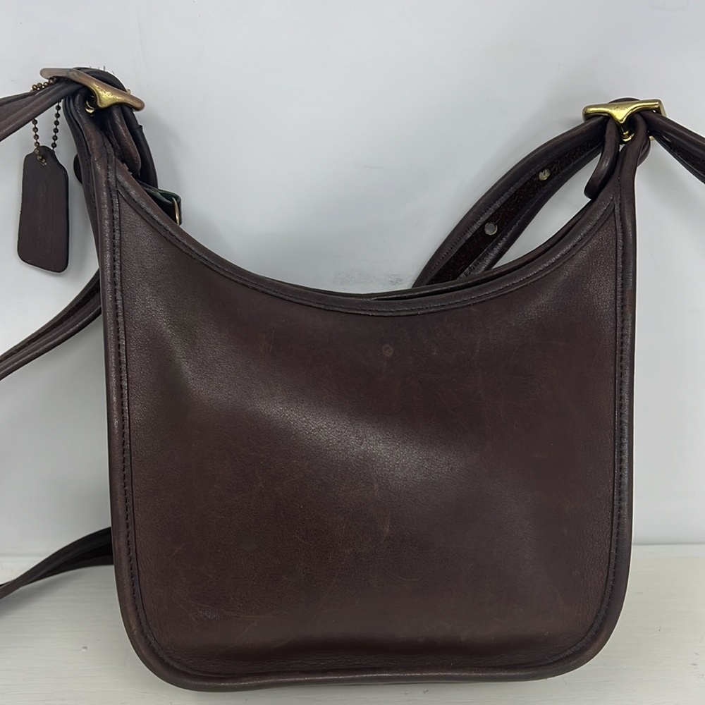 Coach Dark Brown Leather Hobo Bag with Gold Hardware - Picture 8 of 15